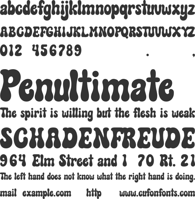 Mysqueen font preview