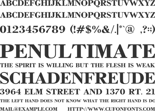 Jacquen font preview