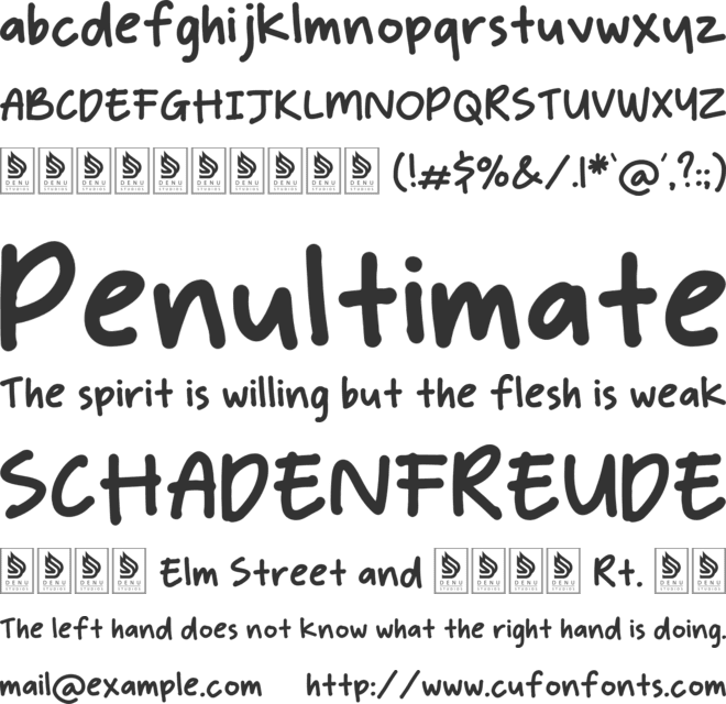 Funny Days font preview