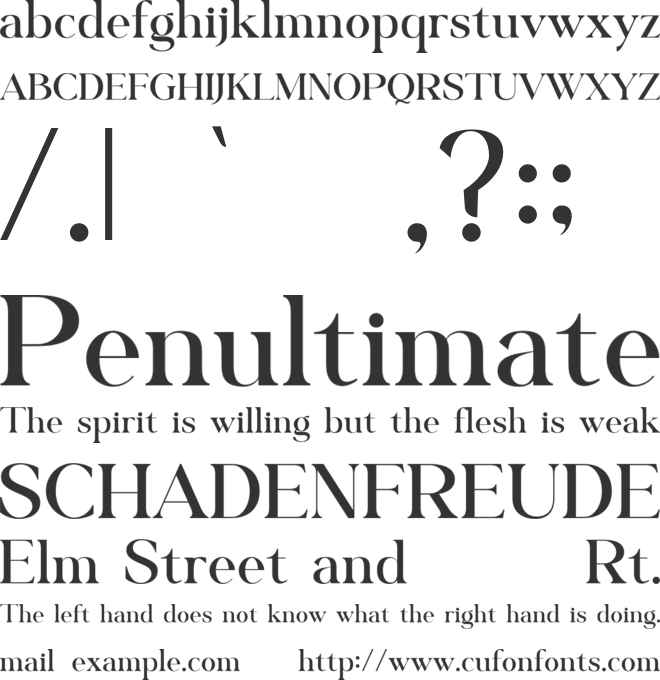 Galfika font preview