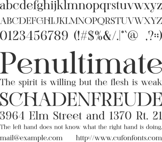 Rikatin font preview