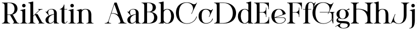 Rikatin font