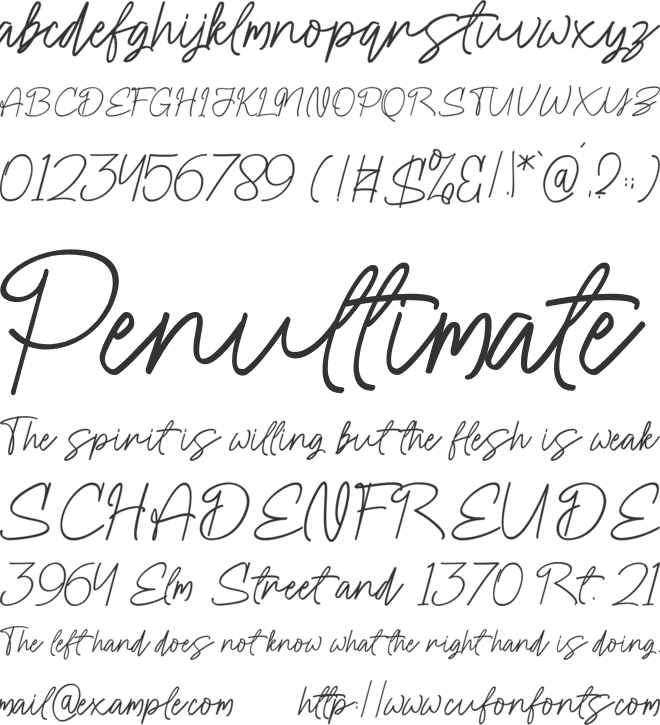 Monteka font preview