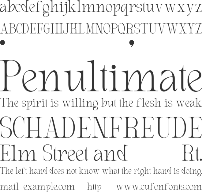ELVIANTE font preview
