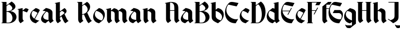 Break Roman font