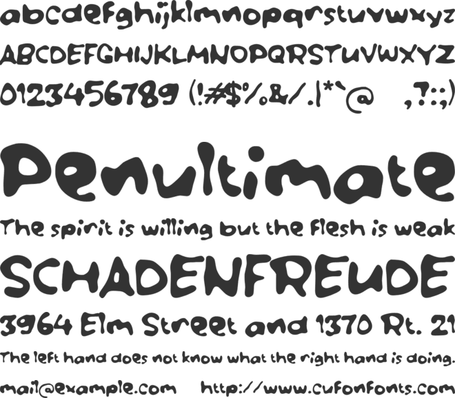 Vamones font preview