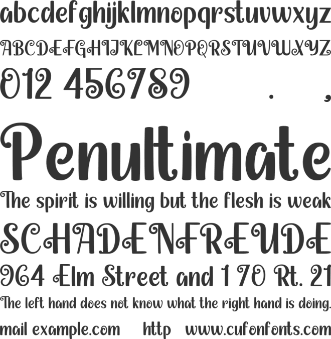 Vinixs font preview