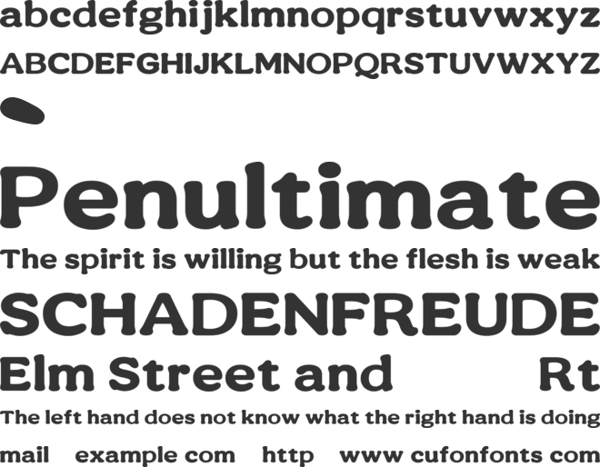 Clasthein font preview