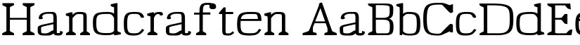 Handcraften font