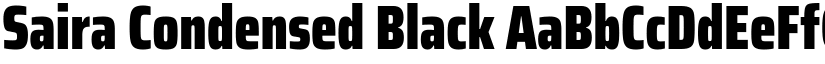 Saira Condensed Black font