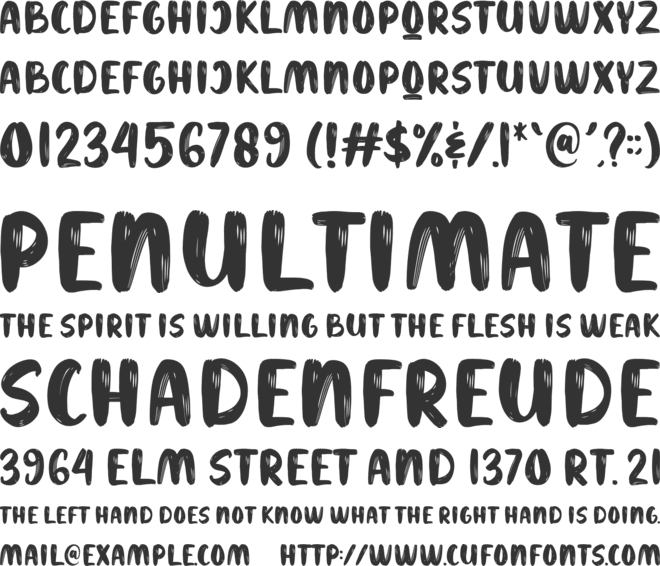 Coconut Charcoal font preview