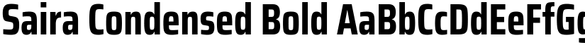 Saira Condensed Bold font