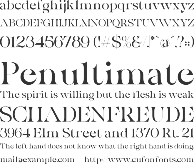 La Chore Typeface font preview