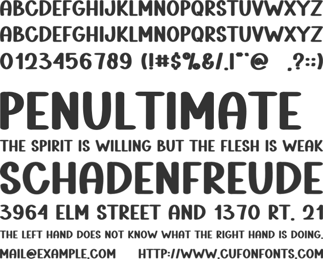 Sunshine Vacation font preview