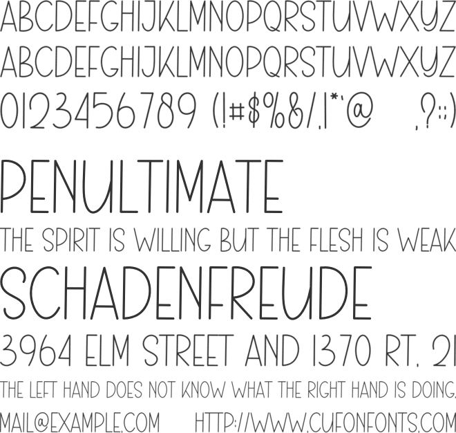 Winter Tomorrow font preview