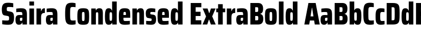 Saira Condensed ExtraBold font