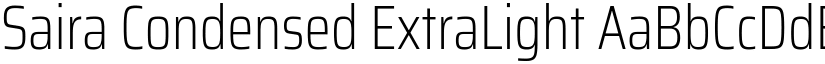 Saira Condensed ExtraLight font