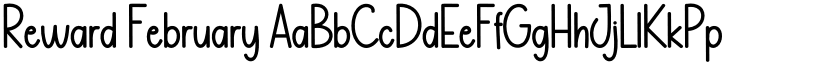Reward February font