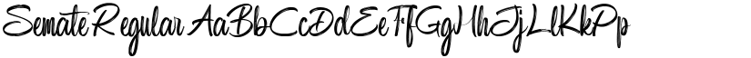 Semate Regular font