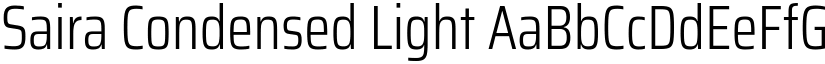 Saira Condensed Light font