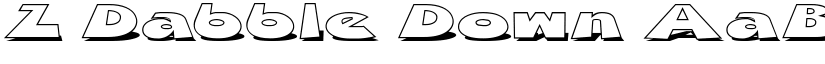Z dabble Down font download