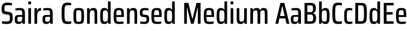 Saira Condensed Medium font