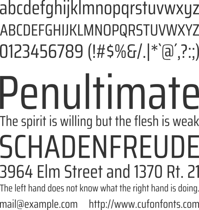 Saira Condensed font preview