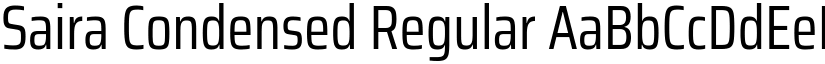 Saira Condensed Regular font