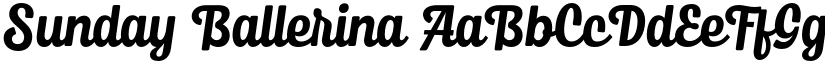 Sunday Ballerina font