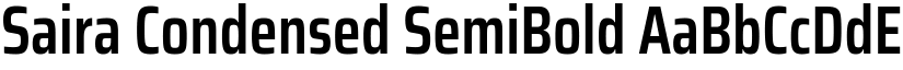 Saira Condensed SemiBold font