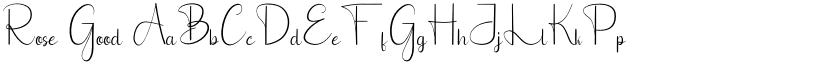 Rose Good font