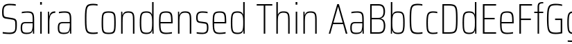 Saira Condensed Thin font