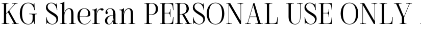 KG Sheran PERSONAL USE ONLY font
