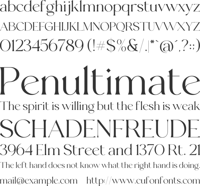 Chlara Typeface PERSONAL USE ONLY font preview