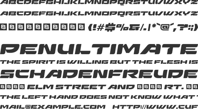 Avianz Trial font preview