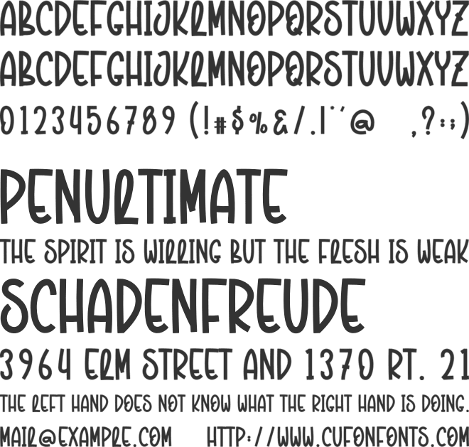 Snow Paradise font preview