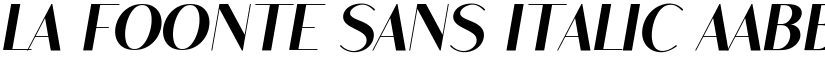 La Foonte Sans Italic font