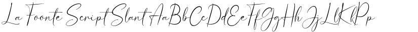 La Foonte Script Slant font