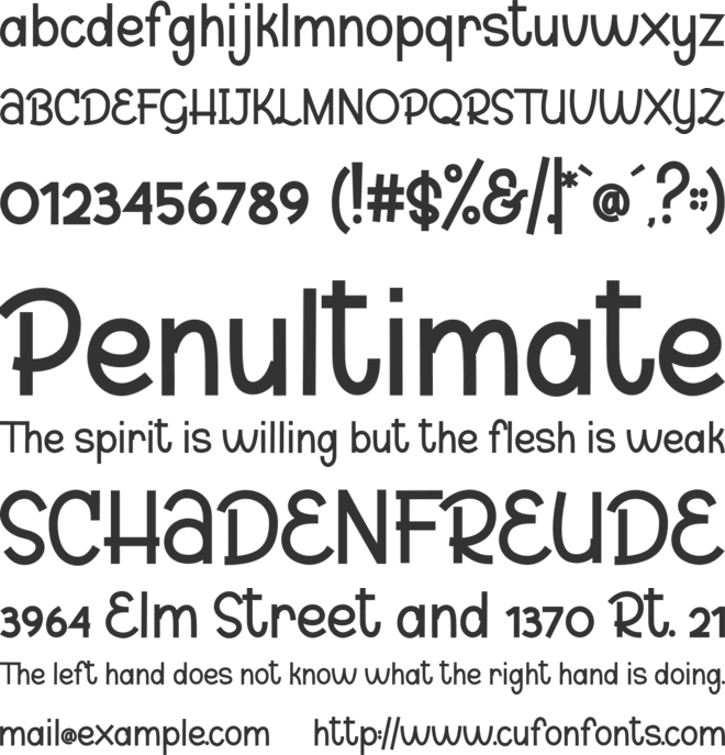 Kinderboy font preview