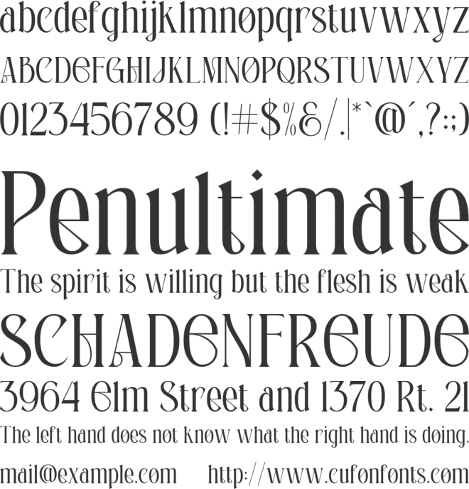 Holscher font preview