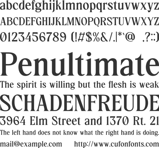 Nelington font preview