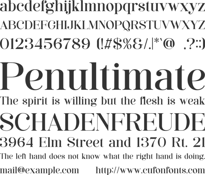 Makaroni font preview