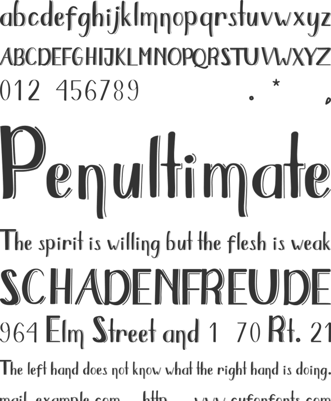 Hymenk font preview