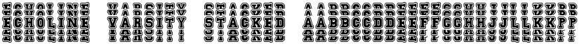 Echoline Varsity Stacked font