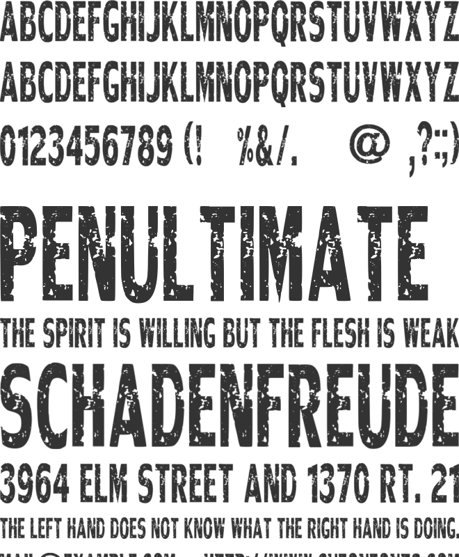 Heavy Sport font preview