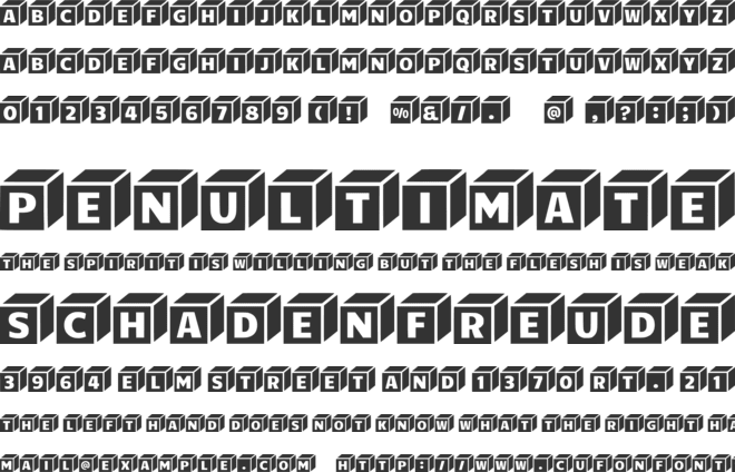 Game Box font preview