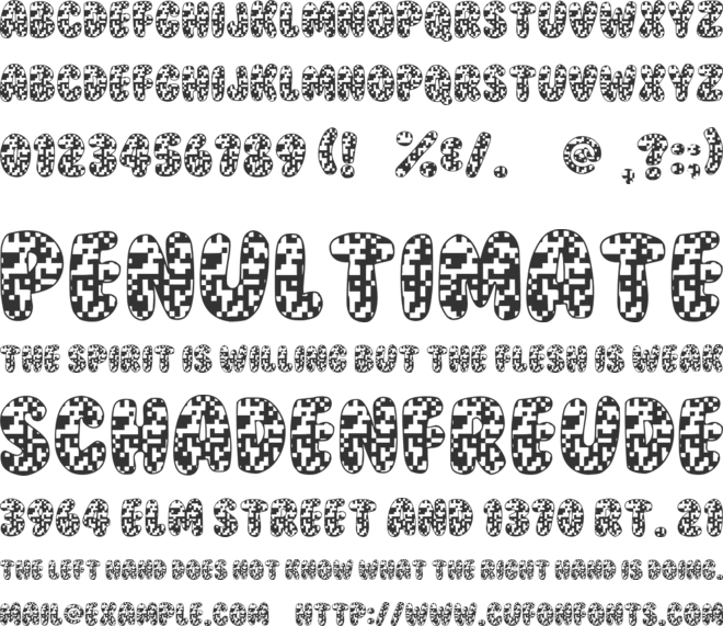 Cute Pixel font preview