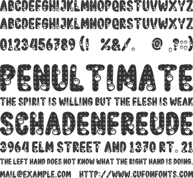 Bubble Charm font preview