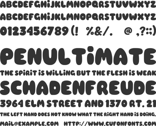 Big Bubble font preview