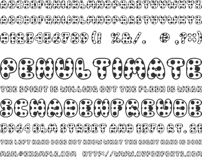Baby Dots font preview